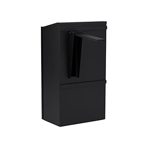Image of Sterling Secure Steel Gate & Railings Postbox, Black, Large, MB25BK