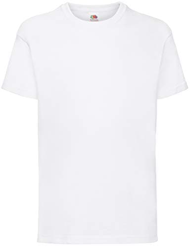 Image of Fruit of the Loom Childrens/Kids Original Short Sleeve T-Shirt (7-8 Years) (White)