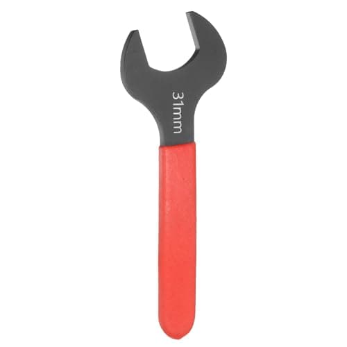 Image of sourcing map Single Open End Wrench 31mm Metric 15 Degree Offset Angle U-Shaped Open Ended Spanner Small Flat Head Blackening Wrench with Red Shank for Automotive Repair Furniture Assembly