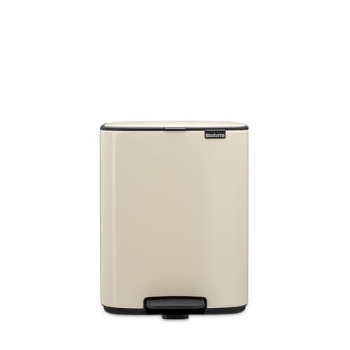 Image of Brabantia Bo Pedal Bin 12L (Soft Beige), Soft Closing Waste Bin with Light Pedal Operation, Easy to Clean Removable Plastic Inner Bucket with Free PerfectFit Rubbish Bags Included