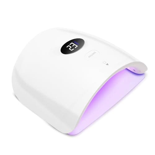 Image of LASONAS Cordless UV LED Nail Lamp 48W Professional Rechargeable Nail Lamp 48W UV Light for Gel Nails, 24 LED Gel Curing Light, Smart Sensor, 2 Timers, LCD Display, Removable Base for Salon & Home