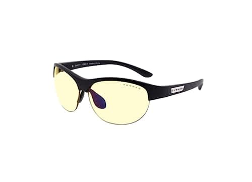 Image of Gunnar Gaming- and Computer Glasses - 6-Siege ASH Edition, Onyx Frame, Amber-React Tint - Blue Light Blocking Glasses - Patented lens, Blocks 65% Blue Light & 100% UV Light