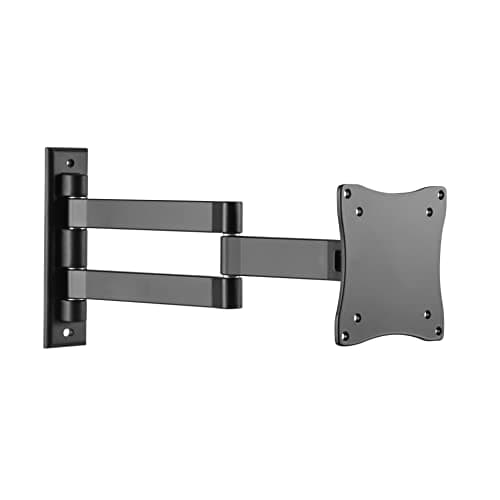 Image of ProperAV Heavy Duty Swing Arm TV Wall Bracket 13" 19" 22" 23" 24" 28" Tilt 70° VESA Max 100x100 Black