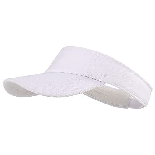 Image of MK MATT KEELY Sun Visor Hat Sports Adjustable Baseball Cap with Outdoor UV Protection for Women Men White