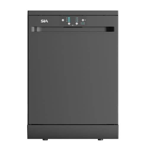 Image of SIA SFSD604BL Freestanding Dishwasher, Full-Size 60cm Width, 14 Place Settings, Delay Start, 4 Programs, 29 Minute Quick Wash, Black