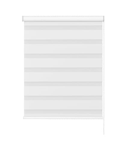 Image of White Day & Night Zebra Roller Blind (165cm drop) - 140cm