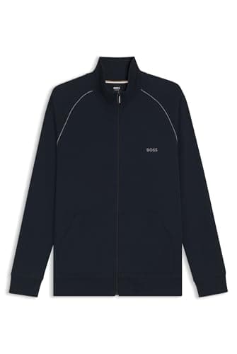Image of BOSS Mens Mix&Match Jacket Z Embroidered-Logo Jacket in Stretch Cotton