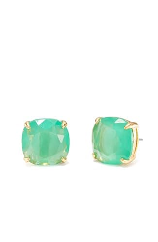 Image of Kate Spade New York small square studs, Beryl Green