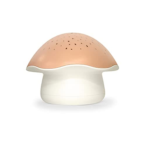 Image of Pabobo by Angelcare - Night Projector - Musical Star - Mushroom - Nomadic Sleep - Night Light - Baby and Children - Lullaby or White Noise - Cry Sensor Optional - Timer - Pink