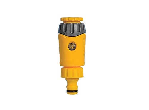 Image of HOZELOCK - Non Return Tap Connector ø 21mm - 26,5mm (1/2"- 3/4") : Prevents a Backflow of Contaminated Water, for a Long Leak Free Life [2181P9000], Yellow