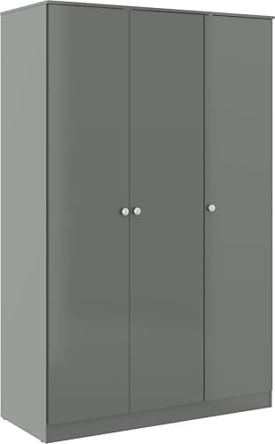 Image of Seconique Denver 3 Door Wardrobe in Grey Gloss