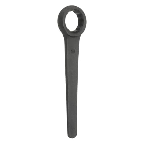 Image of sourcing map Single Head Box End Wrench 50mm 45# Steel Spraying Straight Handle Box End Wrenches Single Head Metric Spanner Hand Tool for Automotive Repair Maintenance Mechanical, Black