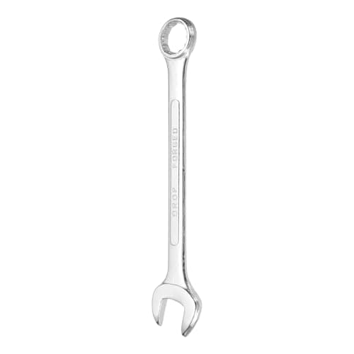 Image of sourcing map Combination Wrench 21mm Metric 12-Point Box and Open End Zinc Plated Steel Double Ended Spanner Tool for Automotive Pipe Furniture Machinery DIY Repair, Silver White