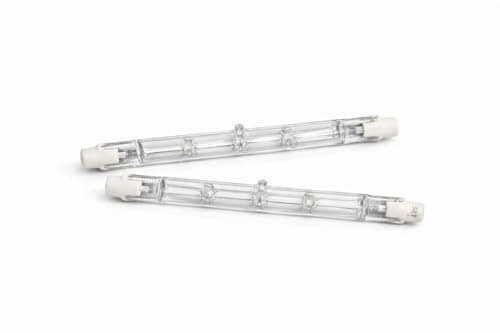 Image of Zylora ECO Halogen 300W R7S Linear Light Bulbs 118mm – Pack of 2 | Double Ended R7s J118 Floodlight Bulb | Dimmable Warm White 2700K | 230–240V Replacement Bulbs for Security & Outdoor Lights