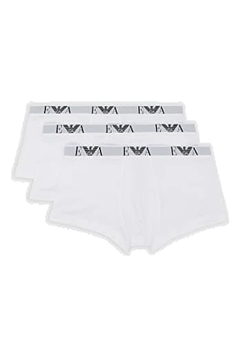 Image of Emporio Armani Trunk Essential Men's Boxer Shorts (Pack of 3), White (16510), XXL