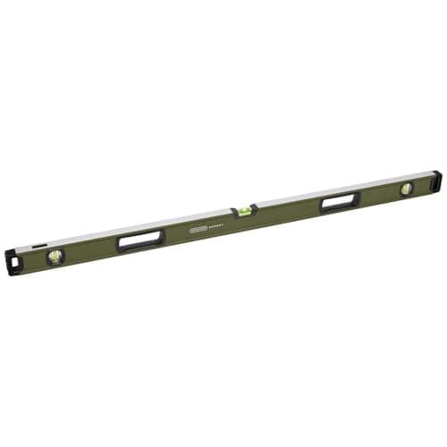Image of Draper Box Spirit Level with Handle 1200mm | 1 x 180° Domed/Arc Central Vial & 2 x 90° Vials | High Precision Torpedo Bubble Levelling Tools | Heavy Duty Aluminium for Heavy Duty Use
