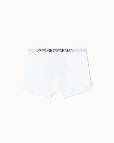 Image of Emporio Armani Man's Essential Cotton Trunk, White, L