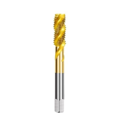 Image of LLMWFA Titanium Coated HSS Screw Tap, Spiral Metric Threading Tool M2-M18, Machine Plug Drill Bit 1pc(M8x0.75)