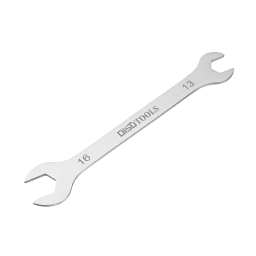 Image of sourcing map Thin Open End Wrench 13mm x 16mm Metric Sandblasting Plated 3cr13 Stainless Steel, Double Ended Slim Spanner for Household Maintenance and General Repairs