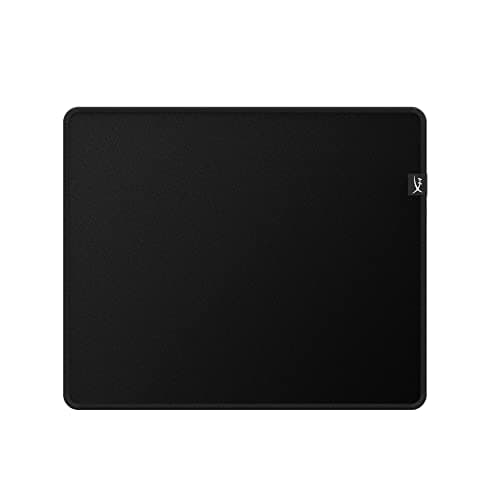 Image of HyperX 4Z7X3AA Pulsefire Mat – Gaming Mouse Pad – Medium – Precise Cloth Surface – Antifray Flush Stitching – Non-Slip Rubber Base, Black