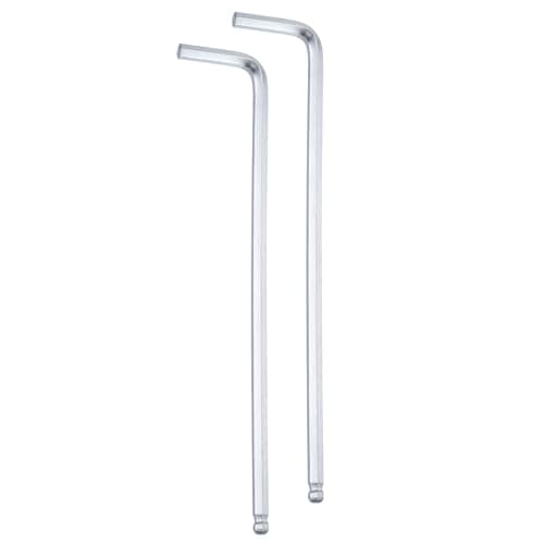 Image of sourcing map 2pcs Ball End Hex Key Wrench 4mm Metric Chrome-Vanadium Steel L-Shape Long Arm Hexagon Wrenches Repairing Tool for Home Bike Motorcycle Repair, Silver