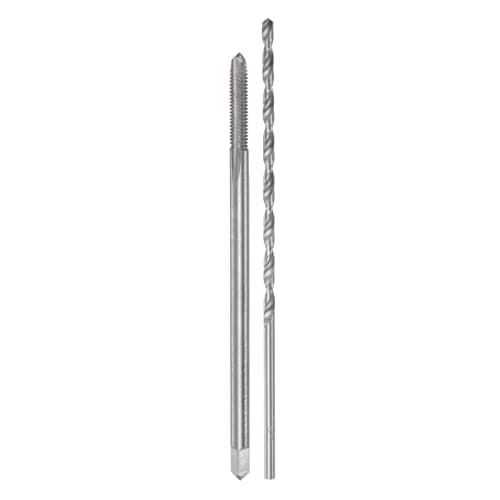 Image of sourcing map Tap & Bit Sets, M4 x 0.7 H2 Straight Flute Machine Thread Milling Tap 150mm Extra Long, 4mm High Speed Steel (HSS) Twist Drill Bit