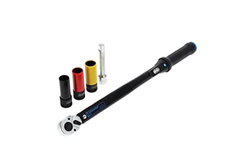 Image of GEDORE Torque wrench set with square drive, 1/2", 40-200 Nm, Set with impact sockets/extension, 3550-UK-LS4