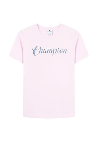 Image of Champion Legacy Women, Graphic Crewneck T-Shirt, S, Pink