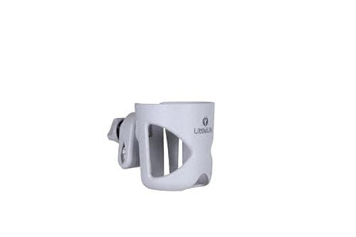 Image of LittleLife Buggy And Pushchair Universal Cup Holder Adjustable Bottle Organiser for Stroller, Drink and Coffee Cup Holder, Grey
