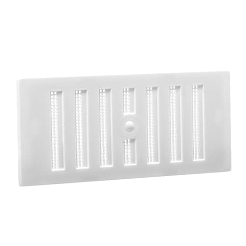 Image of Map Adjustable Air Vent With Flyscreen Cover, 6" x 3" (152mm x 76mm), Hit & Miss Ventilation Cover, White