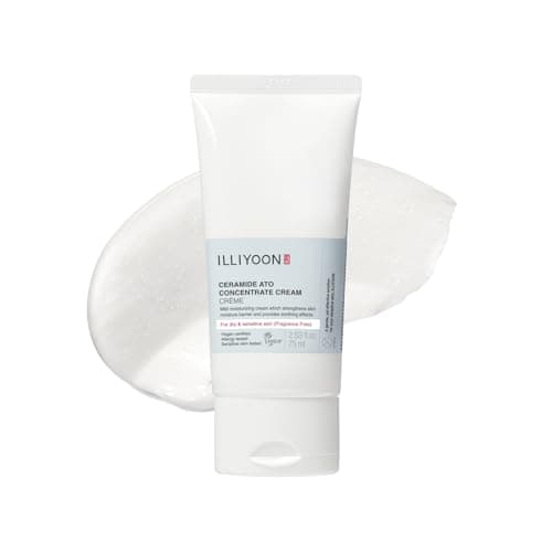Image of ILLIYOON Ceramide Ato Concentrate Cream (75ml, 2.53 Fl Oz) | Moisturizer for Dry&Sensitive Skin, 100hr Hydration, Restoring Skin Barrier | Gentle for Infants and Adults | Vegan | Fragrance Free