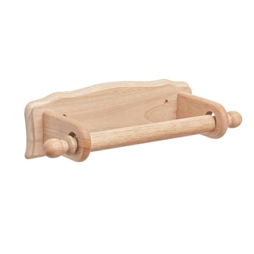 Image of Besto Kitchen Roll Holder Wall Mounted | Beech Wall Paper Towel Rack That Fit Standard Sized Rolls (9.5 Inches) Wooden Towel Holder