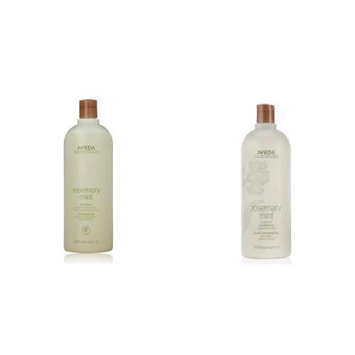 Image of Aveda Rosemary Mint Purifying Shampoo & Conditioner Duo | Clarifying Shampoo | Lightweight Conditioner for Normal to Oily Hair | Fine to Medium Hair Types | 97%+ Naturally Derived* | Litre Size