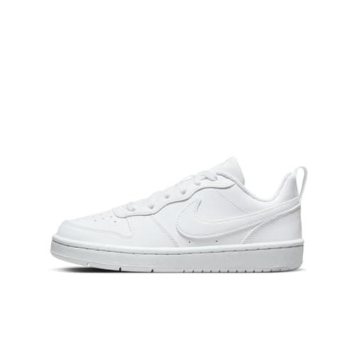 Image of NIKE Unisex Kids Court Borough Low Recraft Sneaker, White, 5.5 UK