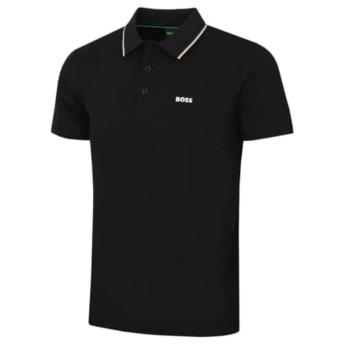 Image of HUGO BOSS Mens Birdie Paule Golf Polo Shirt - Black - L