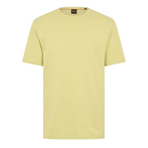 Image of BOSS Mens HBO Tales T-Shirt, Premium Cotton Short Sleeve Beige 267 M