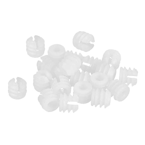 Image of TA-VIGOR 24Pcs Furniture Plastic Pre-inserted Nuts, M6 x 10.5mm Plastic Hinge Dowel Inserts Panel Expansion Nuts for Hinge Self-tapping Screw, Furniture Connector Fittings