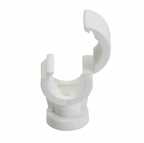 Image of 20 x fiXte Single Pipe Clips with Quick Lock Fastening for 15mm Pipes in White