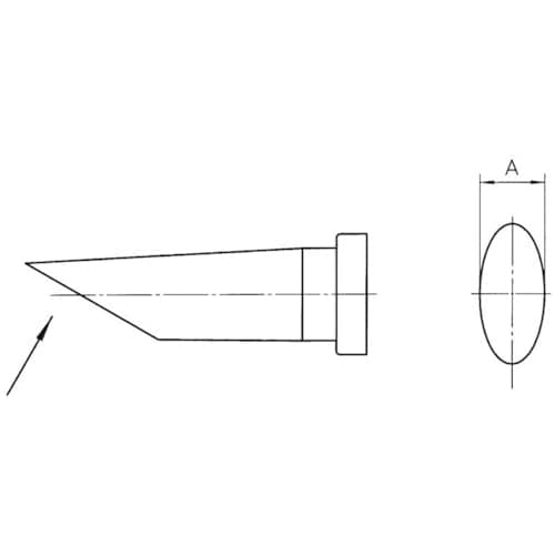 Image of Weller LT-CC Soldering Iron tip Round Shape, bideauté Tip Size 3.2 mm Content 1 pc(s)