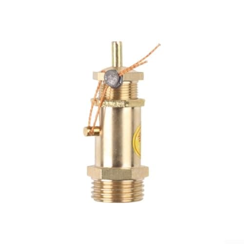 Image of Brass Safety Relief Valve For Air Compressors, 1/2 Inch Thread Pressure Regulator, Compact 61mm Design For Pneumatic Tools And Foam Machines, Long Lasting Build(12kg)
