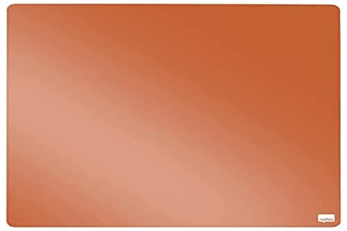 Image of Nobo Mini Magnetic Whiteboard Coloured Tile, Frameless, Dry Wipe, Easy Clean, Wall Mountable, Home/Office, 360 x 360 mm, Orange, 1915622