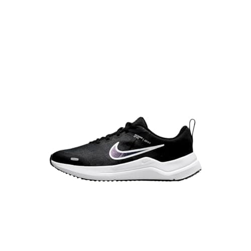 Image of NIKE Unisex Kids Downshifter 12 Sneaker, Black White Dk Smoke Grey, 5.5 UK