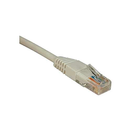 Image of Tripp Lite 3.05 m Cat5e / Cat5 350 MHz Snagless Molded UTP Patch Cable RJ45 M/M White (N002-010-WH)