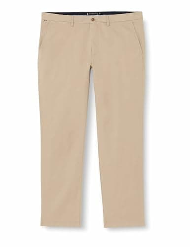 Image of Tommy Hilfiger Men’s Core Denton 1985 Pima Cotton Chinos, Beige (Batique Khaki), 33W/30L