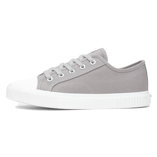 Image of Hush Puppies Ladies Brooke Canvas Trainer, Grey, 4