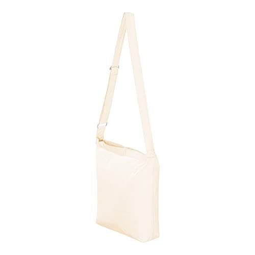 Image of IMFAA Hobo Bag Women Canvas Crossbody Bag Large Capacity Zipped Shoulder Bag Ladies Large Cotton Tote Handbag Girls Shopping Bag (Natural Pack-1)