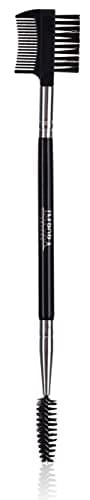 Image of Eyebrow Comb 3-in-1 Makeup Tool by Impora London. Groom and Shape Brows, Eyelashes. Lash and Brow Duo Double Ended Tool.
