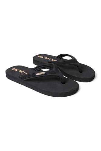 Image of Animal Swish Womens Flip-Flops -Lightweight, Comfortable & Slip-on Footwear with Padded Straps - For Spring Summer, Beach, Walking, Outdoors Black Adult Shoe Size 6