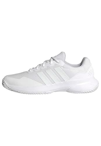 Image of adidas Men's GAMECOURT 2 Tennis Shoes, FTWR White/FTWR White/FTWR White, 9 UK