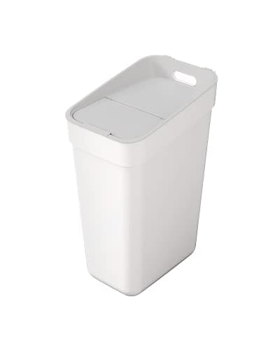 Image of Curver Ready To Collect 30L Sorting Bin with Wall or Door Holder for Kitchen, Bathroom, Laundry Room - 100% Recycled - White